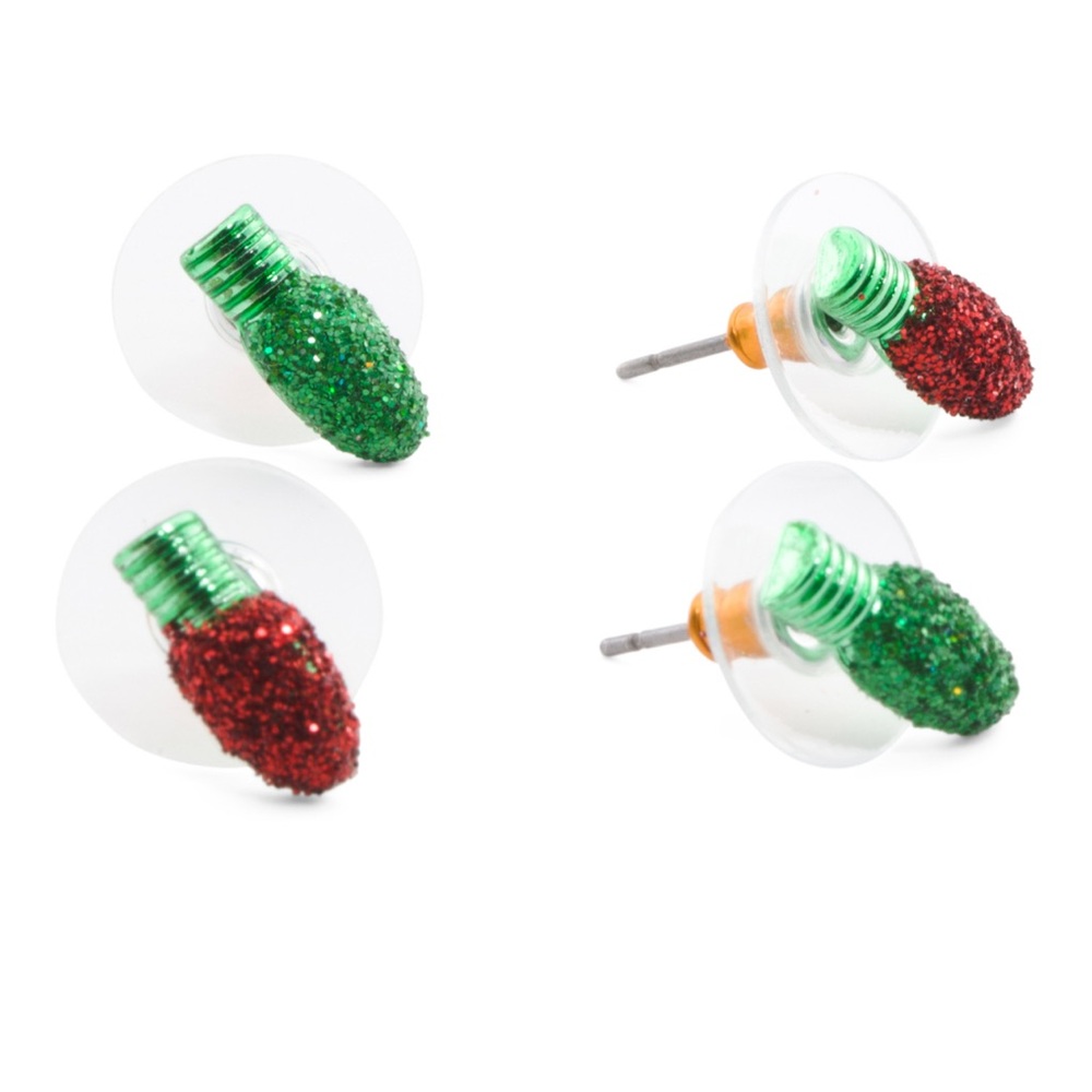 NIB Betsey Johnson Holiday Light Stud Earring Set
